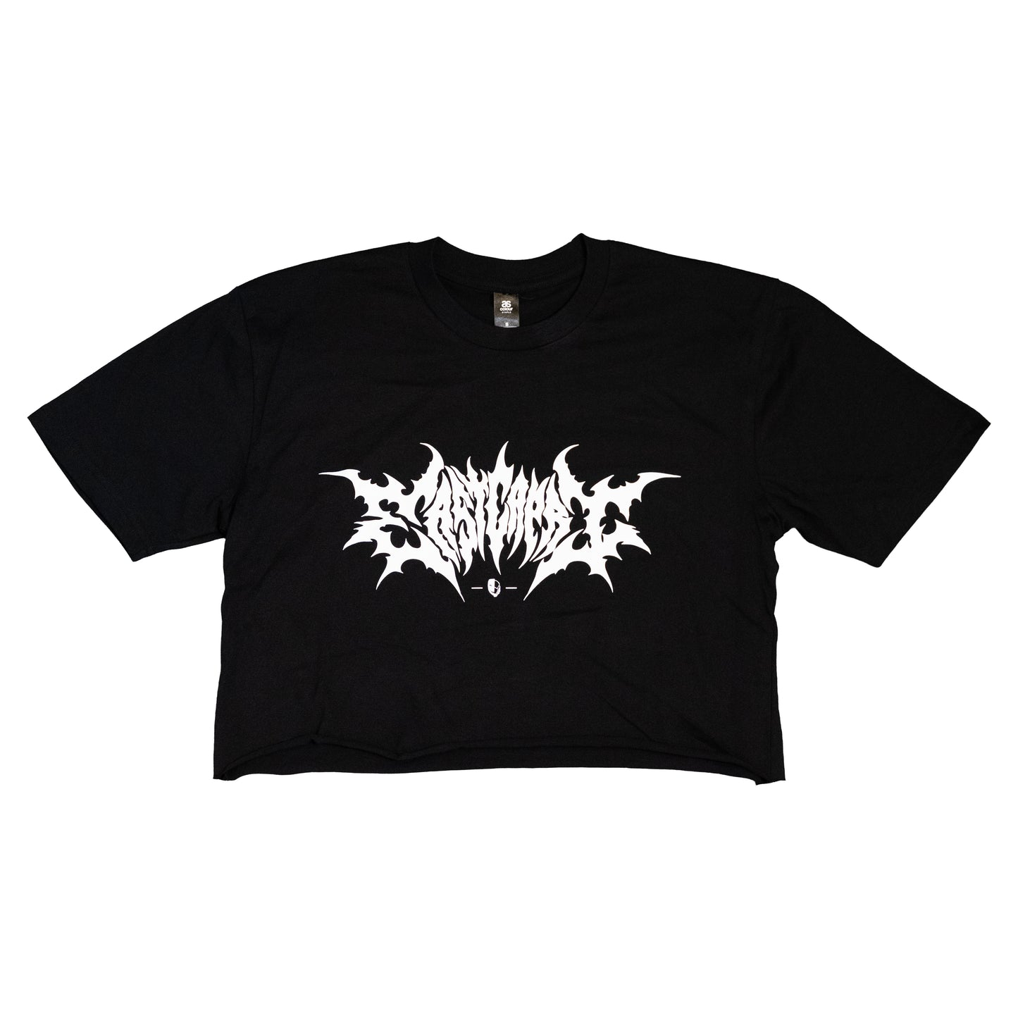 CUSTOM Death Logo T-shirt (Black) (Small/Crop)